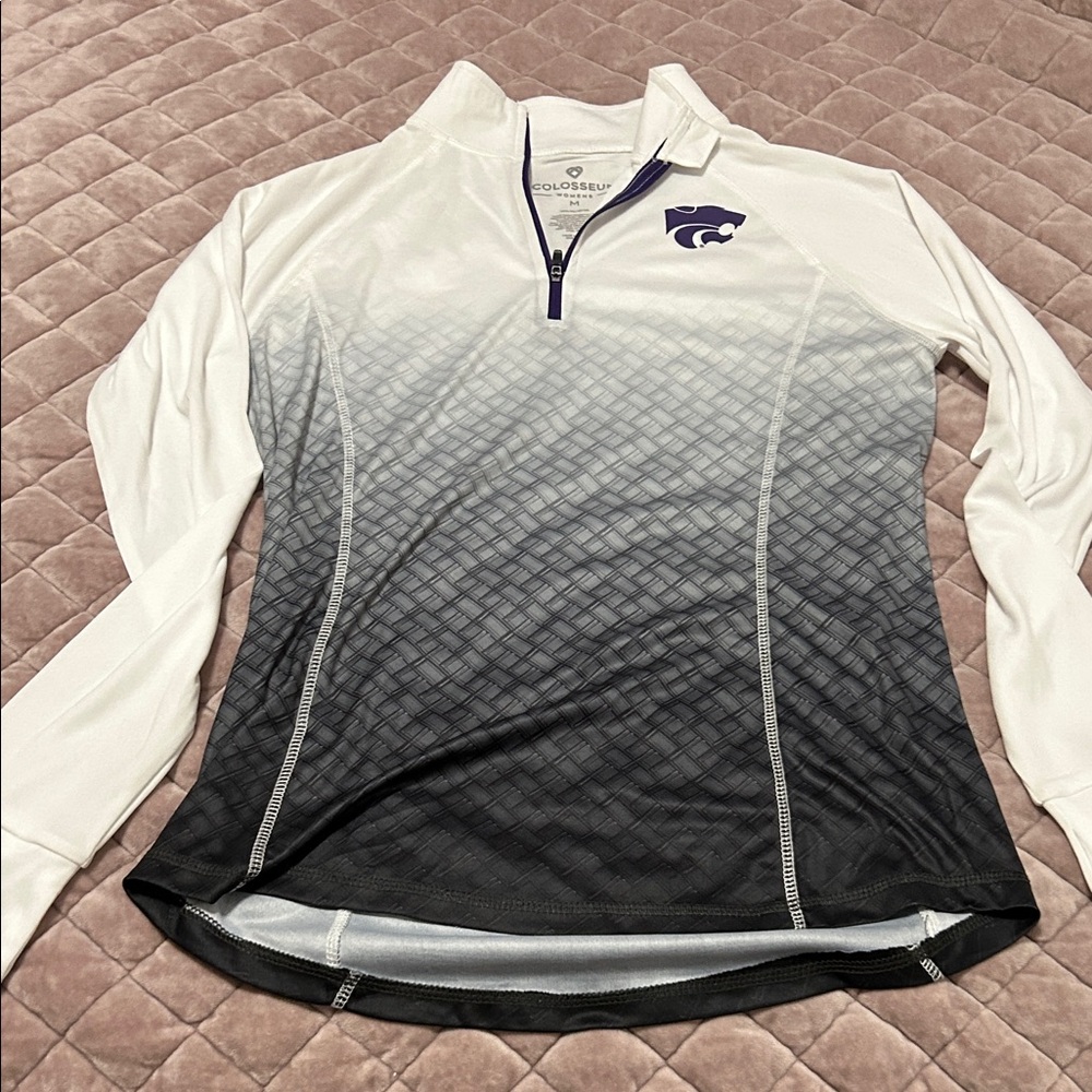 Colosseum Women's Ombre Long Sleeve Top - Black and White